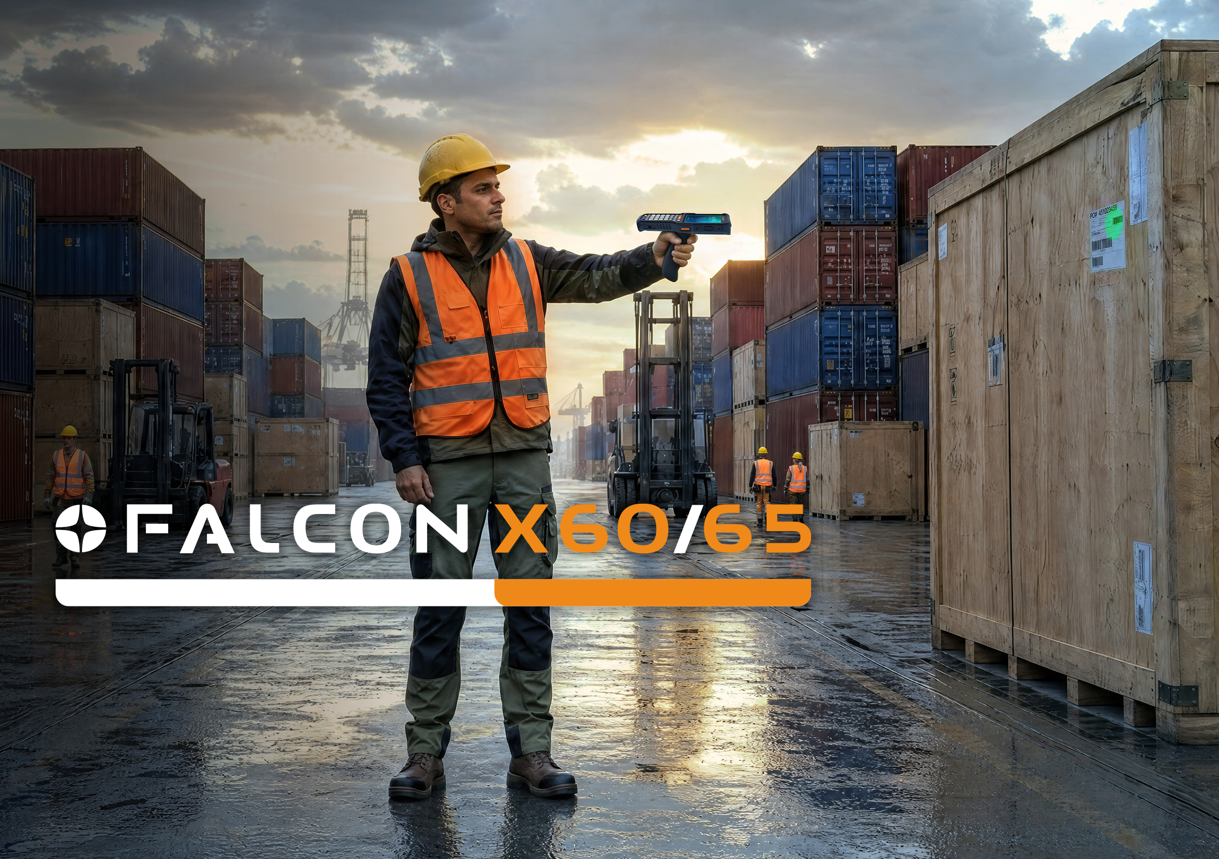 Falcon X60/65 - СОЗДАН ДЛЯ ИНТЕНСИВНОЙ РАБОТЫ, НЕПРЕРЫВНОГО СБОРА ДАННЫХ И СЧИТЫВАНИЯ КОДОВ С САМЫХ ВЫСОКИХ СТЕЛЛАЖЕЙ