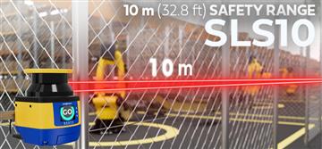 SLS10 - See farther. Protect more. The world's first 10 m safety laser scanner